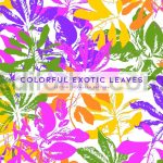دانلود فایل لایه باز پترن برگ‌ های استوایی رنگارنگ Colorful Exotic Leaves