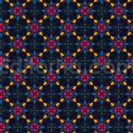 دانلود پترن گل‌ های صورتی کیوت و فانتزی Cute Pink Flowers Seamless Pattern