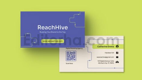 دانلود لایه باز کارت ویزیت بازاریابی دیجیتال Digital Marketing Business Card