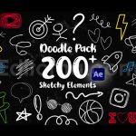 دانلود پروژه آماده افترافکت: مجموعه اشکال طراحی دست متحرک Doodle Pack