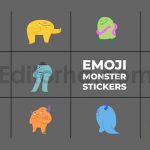 دانلود پروژه آماده پریمیر: پکیج استیکر هیولا با موسیقی Emoji Monster Stickers