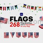 دانلود پروژه آماده افترافکت: 268 پرچم کشور Flags for After Effects