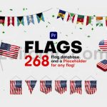 دانلود پروژه آماده پریمیر: 268 پرچم کشور Flags for Premiere Pro