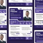 دانلود فایل لایه باز رزومه حرفه ای Fortivest Insurance - Resume