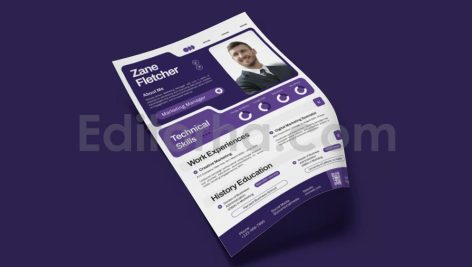 دانلود فایل لایه باز رزومه حرفه ای Fortivest Insurance - Resume