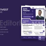 دانلود فایل لایه باز رزومه حرفه ای Fortivest Insurance - Resume