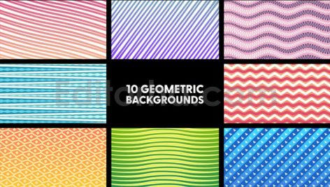 دانلود پروژه آماده افترافکت: بک‌ گراند هندسی انتزاعی Geometric Backgrounds
