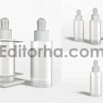 موکاپ بطری قطره چکان شیشه ای