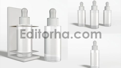 موکاپ بطری قطره چکان شیشه ای
