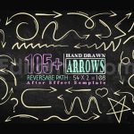 دانلود پروژه آماده افترافکت: پکیج 105 فلش دستی Hand Drawn Arrow Pack