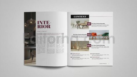 دانلود فایل لایه باز کاتالوگ طراحی داخلی Interior Magazine