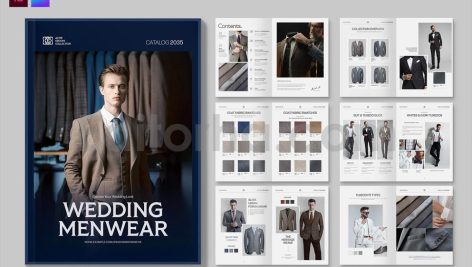 دانلود فایل لایه باز کاتالوگ پوشاک مردانه Menswear Catalog Template