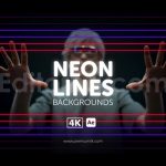 دانلود پروژه آماده افترافکت: بک گراند خطوط نئونی Neon Lines Backgrounds