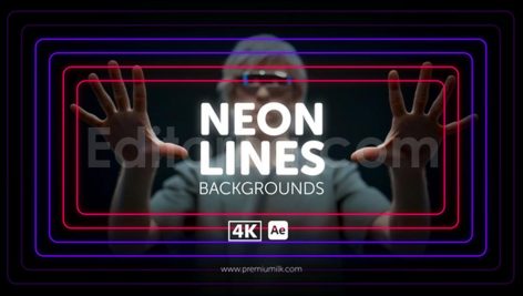 دانلود پروژه آماده افترافکت: بک گراند خطوط نئونی Neon Lines Backgrounds