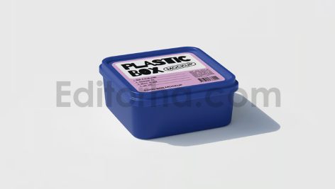 دانلود موکاپ جعبه پلاستیکی Plastic Box Mockup