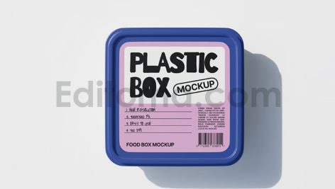 دانلود موکاپ جعبه پلاستیکی Plastic Box Mockup