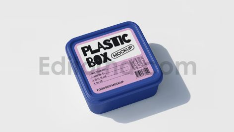 دانلود موکاپ جعبه پلاستیکی Plastic Box Mockup