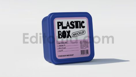 دانلود موکاپ جعبه پلاستیکی Plastic Box Mockup