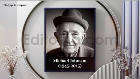 دانلود پروژه آماده پریمیر: اینترو یادبود درگذشتگان Funeral Memorial Biography