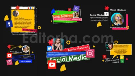 دانلود پروژه آماده پریمیر: تایتل شبکه های اجتماعی Social Media Titles Pack