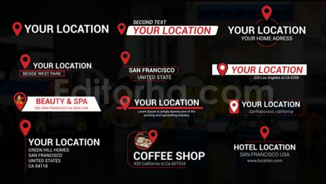 دانلود پروژه آماده پریمیر: تایتل لوکیشن Location Titles