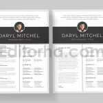 دانلود فایل لایه باز رزومه ساده Resume