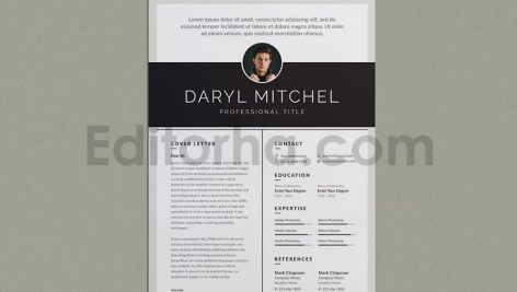 دانلود فایل لایه باز رزومه ساده Resume