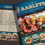 دانلود لایه باز منو ویژه غذاهای دریایی Seafood Menu
