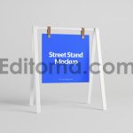 موکاپ تابلوی استند خیابانی4