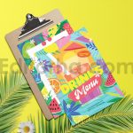 دانلود لایه باز منو نوشیدنی‌های تابستانی Summer Drinks Menu