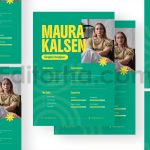 دانلود فایل لایه باز رزومه Tall با تم سبز Tall Green - Resume