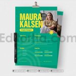 دانلود فایل لایه باز رزومه Tall با تم سبز Tall Green - Resume