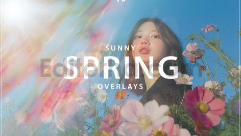 دانلود اورلی‌های دیجیتال با جلوه‌ های نور خورشید بهاری Sunny Spring Overlays