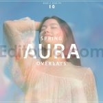 دانلود اورلی‌ های دیجیتال با الهام از هاله بهاری Spring Aura Overlays
