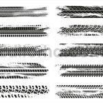 دانلود وکتور رد لاستیک Grunge Tire Tracks