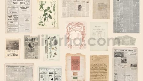 دانلود 66 تکسچر کاغذی قدیمی Vintage Paper Ephemera Textures