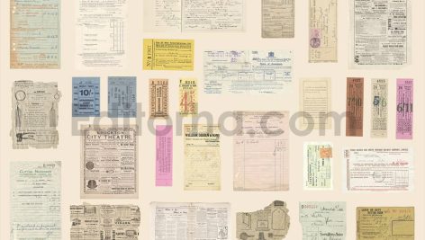 دانلود 66 تکسچر کاغذی قدیمی Vintage Paper Ephemera Textures
