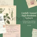 دانلود 66 تکسچر کاغذی قدیمی Vintage Paper Ephemera Textures