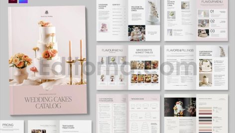 دانلود فایل لایه باز کاتالوگ کیک عروسی Wedding Cake Catalog