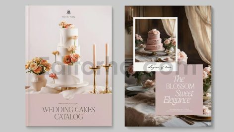 دانلود فایل لایه باز کاتالوگ کیک عروسی Wedding Cake Catalog