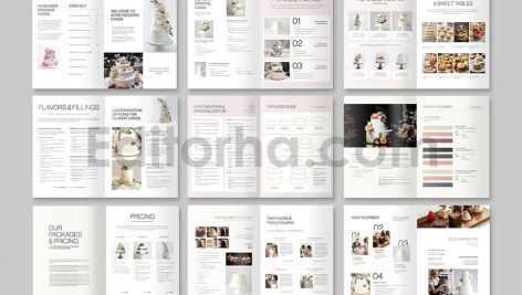 دانلود فایل لایه باز کاتالوگ کیک عروسی Wedding Cake Catalog