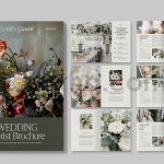 دانلود فایل لایه باز کاتالوگ دسته گل عروس Wedding Florist Brochure