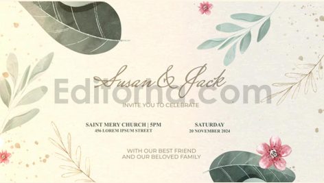 دانلود پروژه آماده افترافکت: اسلایدشو دعوت عروسی Wedding invitation slideshow