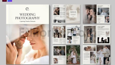 دانلود فایل لایه باز کاتالوگ عکاس عروس Wedding Photographer Brochure