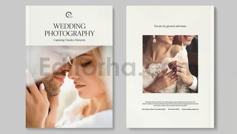 دانلود فایل لایه باز کاتالوگ عکاس عروس Wedding Photographer Brochure