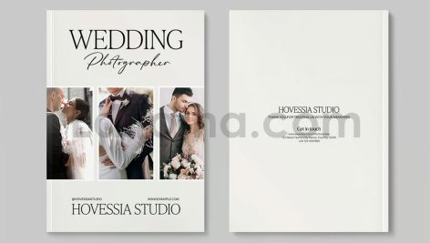 دانلود فایل لایه باز کاتالوگ عکاس عروس Wedding Photographer Brochure