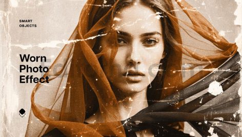 دانلود استایل آماده عکس قدیمی، فرسوده و مستعمل Vintage Worn Photo Effect
