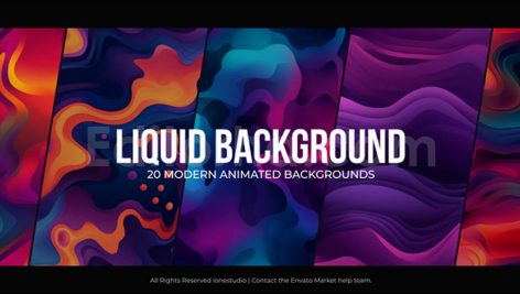 دانلود پروژه آماده افترافکت: بک‌ گراند متحرک سیال انتزاعی Liquid Backgrounds