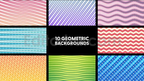 دانلود پروژه آماده افترافکت: بک‌ گراند هندسی انتزاعی Geometric Backgrounds