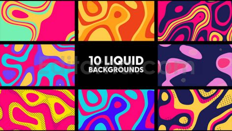 دانلود پروژه آماده افترافکت: بک‌ گراند متحرک سیال انتزاعی Liquid Backgrounds